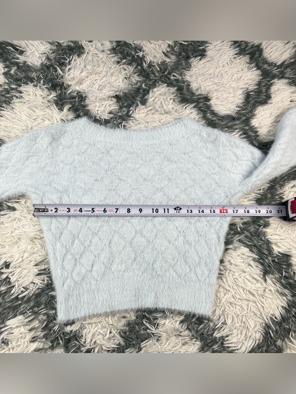 Abercrombie Kids Girls Light Blue Fluffy Long Sleeve Sweatshirt Size 11/12 - Picture 6 of 11